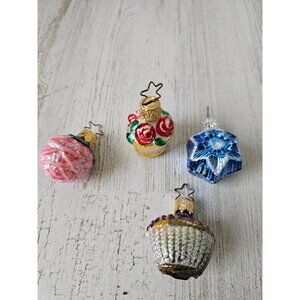 Inge glas basket flower road‎ Star mini ornament carnation glass Xmas tree